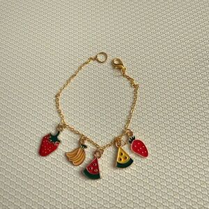 Fruit Charm Gold Bracelet